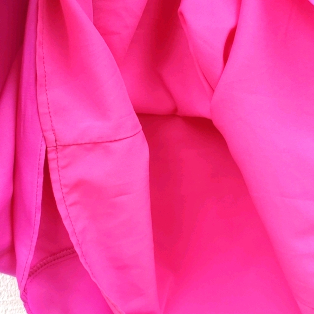 Milly Fushia Silk Crepe Short Dress - Picture 6 of 9